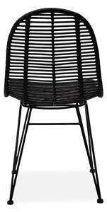 Rattan kerti szék K337 - fekete