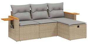 VidaXL Polyrattan Kerti Ülőgarnitúra - 4 részes