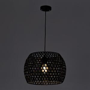 Fekete bambusz mennyezeti lámpa bambusz búrával ø 35 cm – Casa Selección