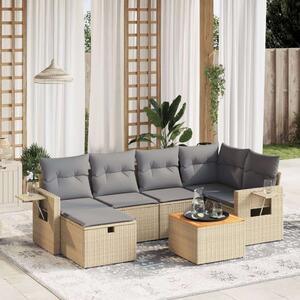 Polyrattan Kerti Ülőgarnitúra - 7 részes