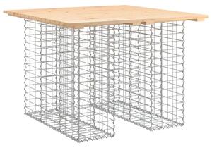 Tömör fenyőfa gabion kerti pad 100x102x72 cm
