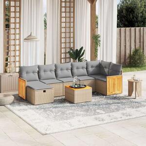 VidaXL Polyrattan Kerti Ülőgarnitúra - 8 részes