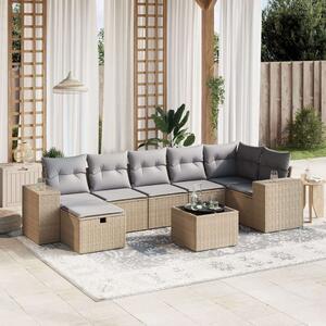 VidaXL Polyrattan Kerti Ülőgarnitúra - 8 részes