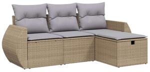 VidaXL Polyrattan Kerti Ülőgarnitúra - 4 részes