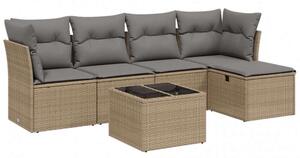 VidaXL Polyrattan Kerti Ülőgarnitúra - 6 részes