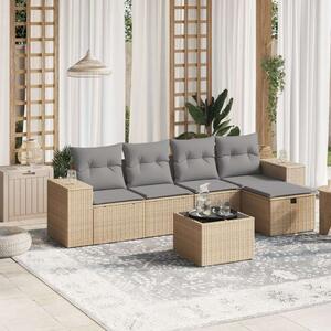 VidaXL Polyrattan Kerti Ülőgarnitúra - 6 részes