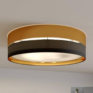 TK Lighting Hilton mennyezeti világítás, fekete/arany, Ø 60 cm, dimmelhető, Fekete, Nappali / Étkező, fém, Modern