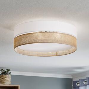 TK Lighting Linobianco mennyezeti világítás, Ø 45 cm, dimmelhető, Nappali / Étkező, Textil / szövet / selyem, Modern