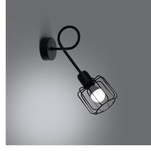 Fekete fali lámpa ø 10 cm Salom – Nice Lamps