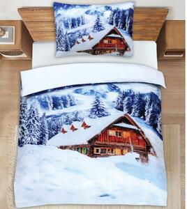 Ágyneműhuzat Polycotton Snow Cottage 200x140cm+90x70cm TiaHome