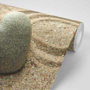 Fotótapéta szív alakú Zen kő homokban