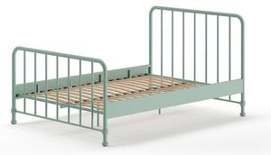 Zöld fém egyszemélyes ágy ágyráccsal 140x200 cm BRONXX – Vipack