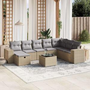 VidaXL Polyrattan Kerti Ülőgarnitúra - 9 részes