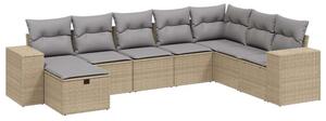 VidaXL Polyrattan Kerti Ülőgarnitúra - 8 részes