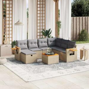 VidaXL Polyrattan Kerti Ülőgarnitúra - 8 részes szett