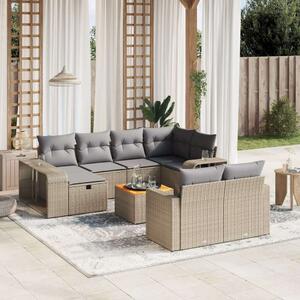 VidaXL Polyrattan Kerti Ülőgarnitúra - 11 részes - Bézs