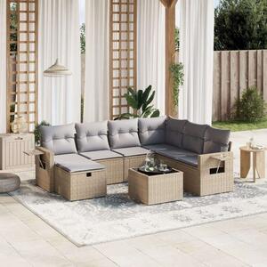 VidaXL Polyrattan Kerti Ülőgarnitúra - 8 részes