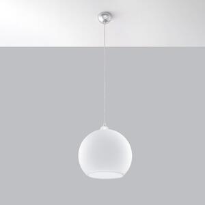 Fehér függőlámpa üveg búrával ø 30 cm Bilbao – Nice Lamps