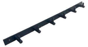 Würth fali ruhafogas 6 akasztóval, acél, matt fekete (460 mm)