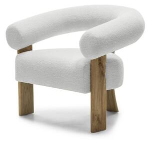 Fehér design fotel KOKEI, tölgy Now or never 01