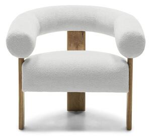 Fehér design fotel KOKEI, tölgy Now or never 01