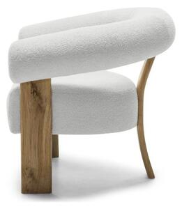 Fehér design fotel KOKEI, tölgy Now or never 01