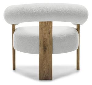 Fehér design fotel KOKEI, tölgy Now or never 01