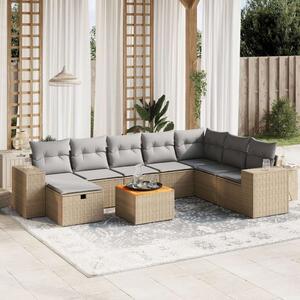 VidaXL Polyrattan Kerti Ülőgarnitúra - 9 részes