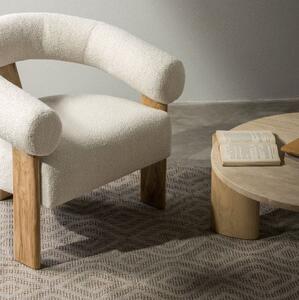 Krém design fotel KOKEI, tölgy Now or never 03