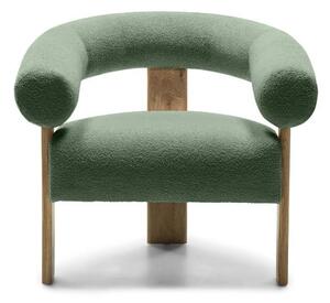 Sötétzöld design fotel KOKEI, tölgy Now or never 37