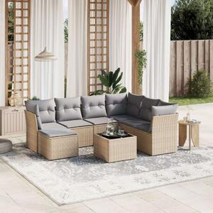 VidaXL Polyrattan Kerti Ülőgarnitúra - 8 részes
