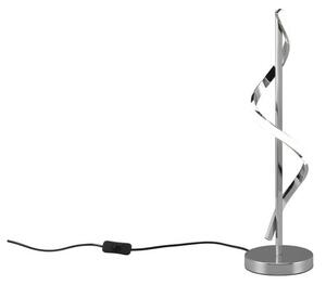 Fényes ezüstszínű LED asztali lámpa (magasság 56 cm) Isabel – Trio