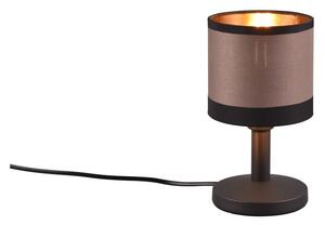 Fekete-barna asztali lámpa (magasság 22 cm) Davos – Trio