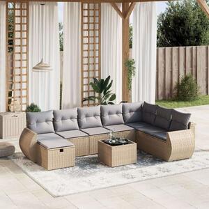 Polyrattan Kerti Ülőgarnitúra - 9 részes szett