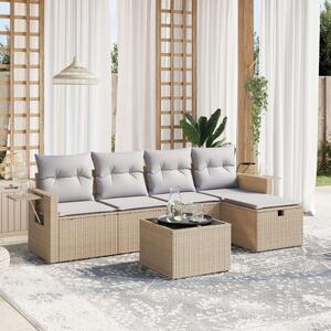 VidaXL Polyrattan Kerti Ülőgarnitúra - 6 részes