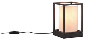 Matt fekete-bézs asztali lámpa (magasság 22 cm) Ross – Trio