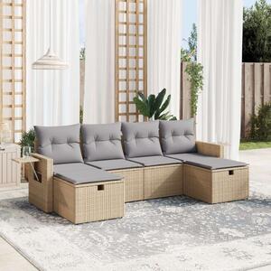 VidaXL Polyrattan Kerti Ülőgarnitúra - 6 részes