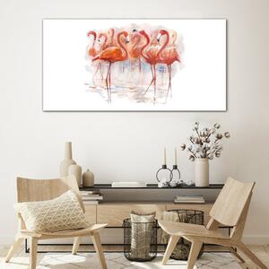 Üvegkép Absztrakt állat flamingó