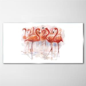 Üvegkép Absztrakt állat flamingó