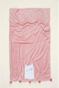 Rózsaszín pamut gyerek takaró 75x120 cm Kitty – Mijolnir