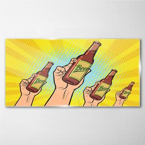 Üvegkép Absztrakt sör ivás képregények
