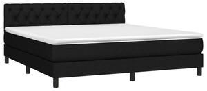 Modern Fekete Ágy - 160x200 cm - LED világítással