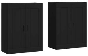 VIDAXL - Falra Szerelhető Szekrény - Fekete - 2 db - 70x34x90cm