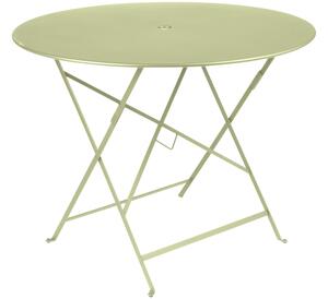 Világoszöld fém összecsukható asztal Fermob Bistro Ø 96 cm