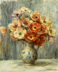 Reprodukció Vase d'Anemones,, Renoir, Pierre Auguste