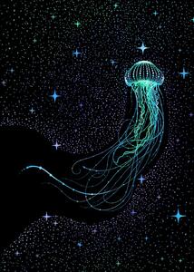 Illusztráció Starry Jellyfish, Aliriza Cakir