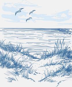 Illusztráció Seascape Sketch Jolly and Dash