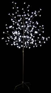 NEXOS Dekoratív fa virágokkal 1,5 m LED hideg fehér