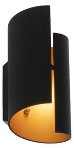 Intelligens falilámpa fekete, arany belsővel, WiFi G9-vel - Faldo