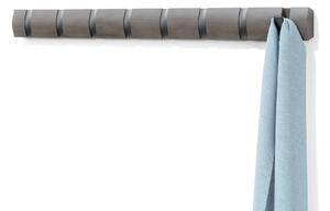 Flip 8 fa fali fogas szürke kihajtható ezüst akasztókkal